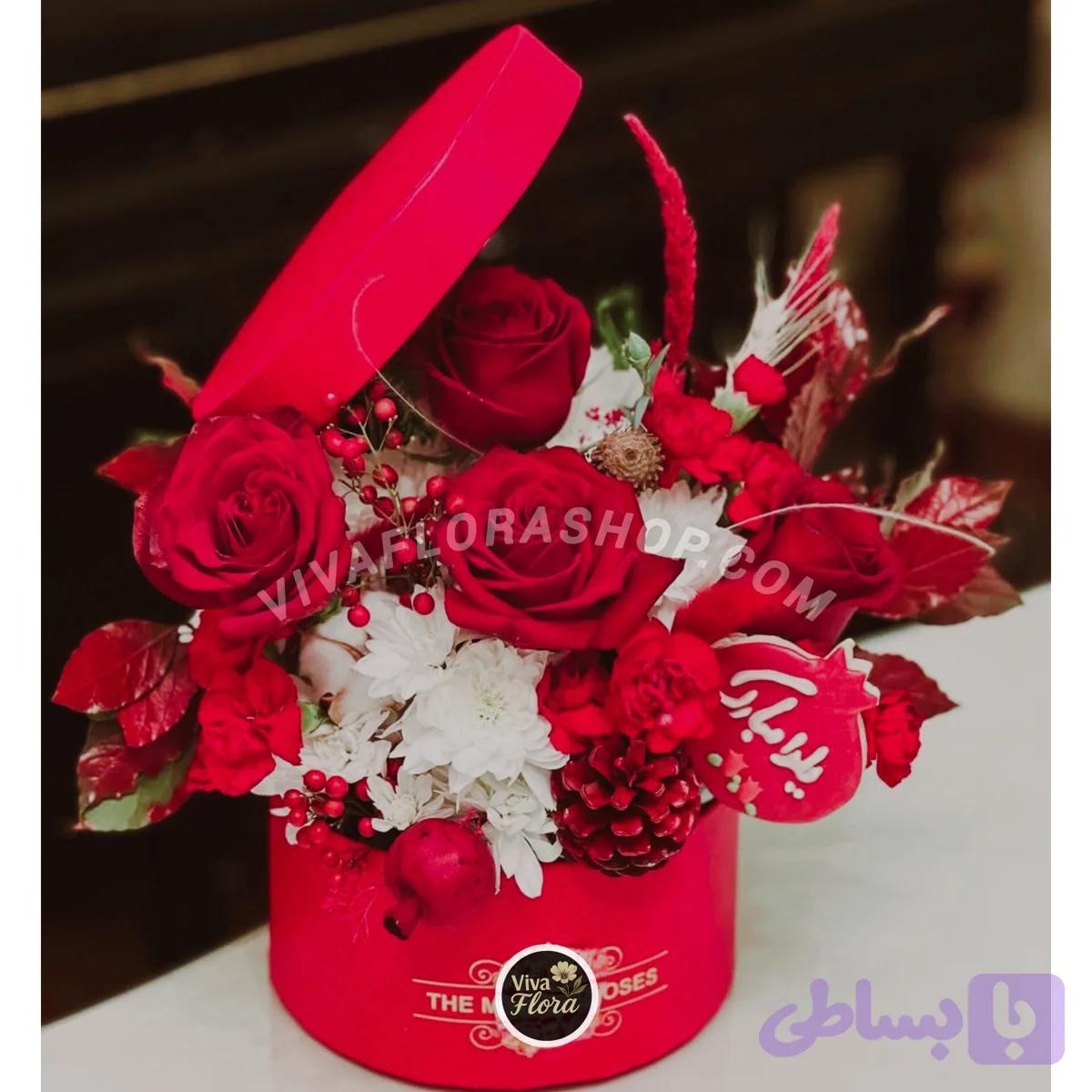 باکس گل یلدای مخملی