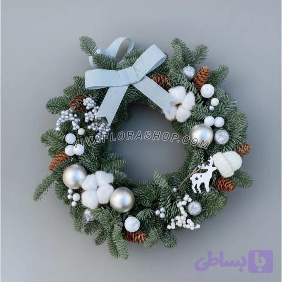 حلقه کریسمس نقره ای