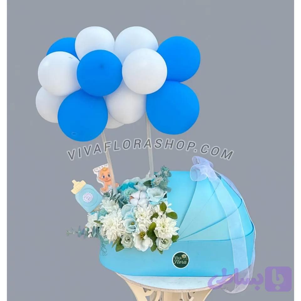 باکس گل گهواره ای پسرونه