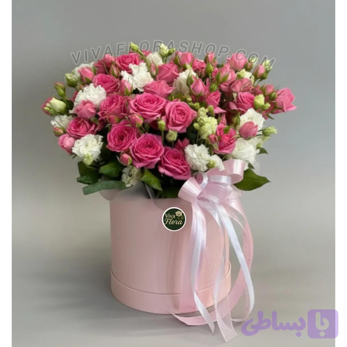 باکس گل شکوفه ی صورتی