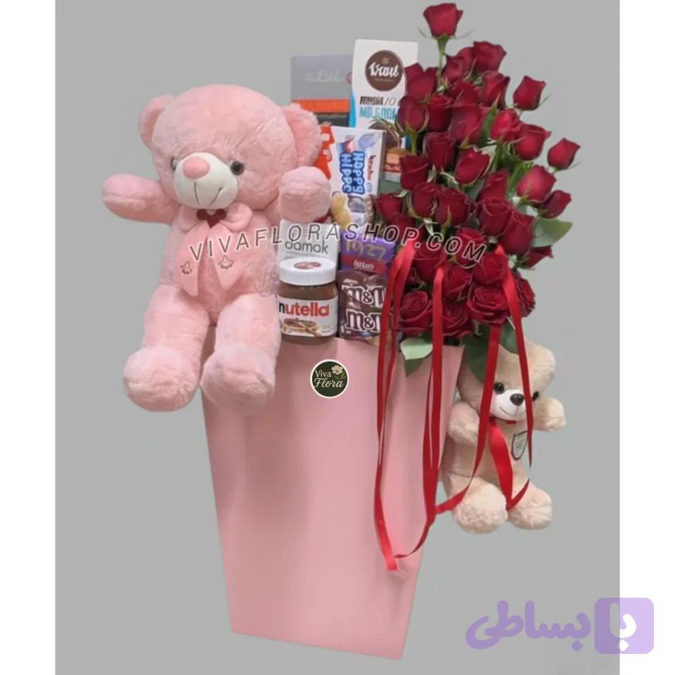 باکس گل و شکلات ولنتاین مدل ایوی