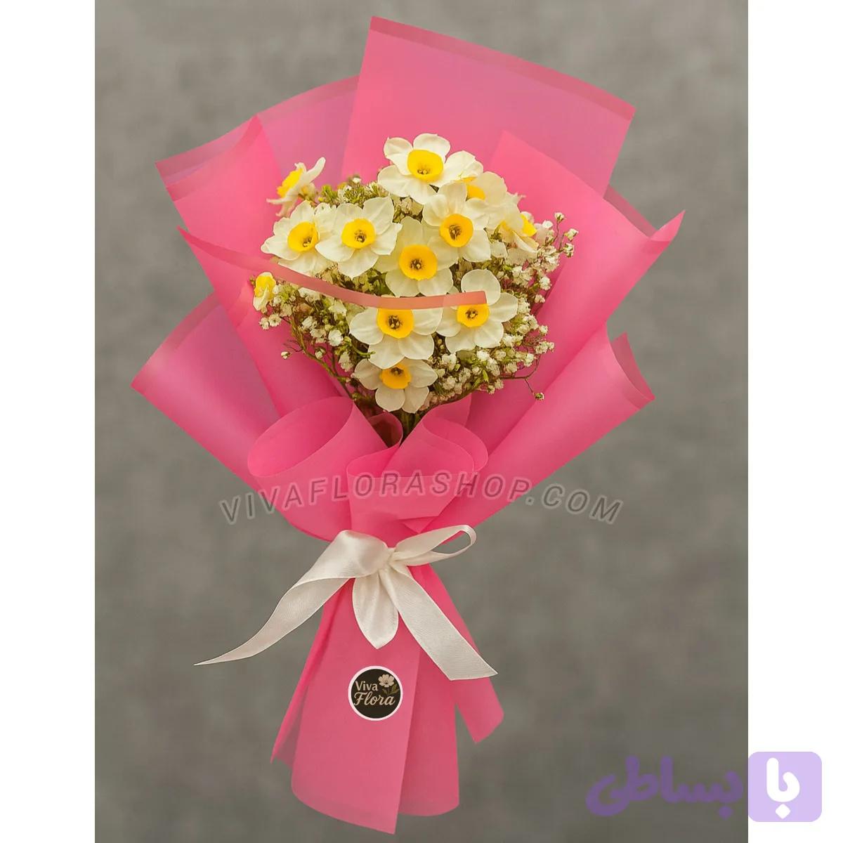 دسته گل نغمه ی صورتی