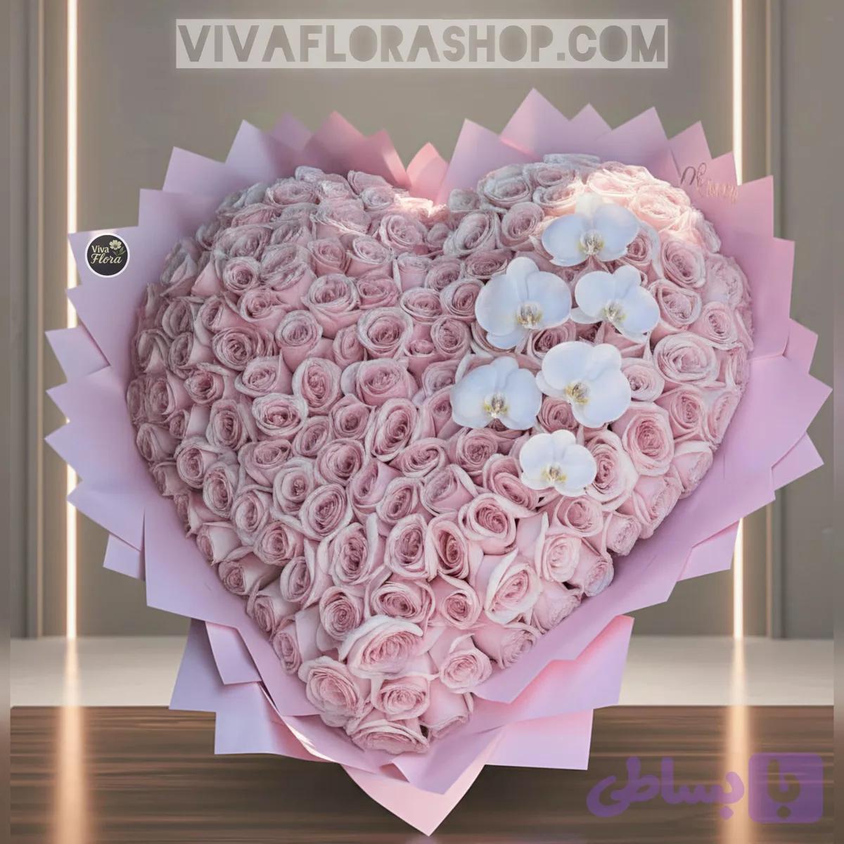 دسته گل قلبی VIP
