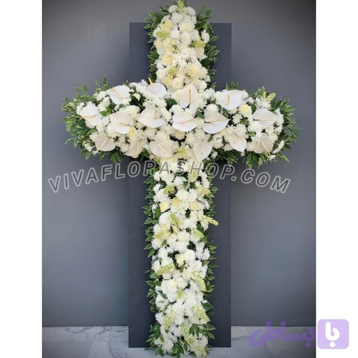 تاج گل ترحیم صلیبی
