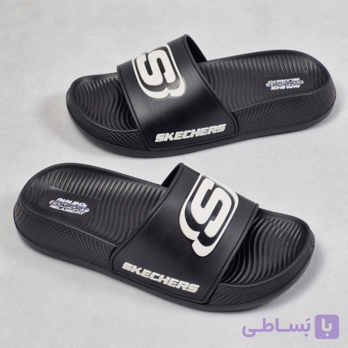 صندل مردانه مدل اسکیچرز 234 مشکی — تصویر 1