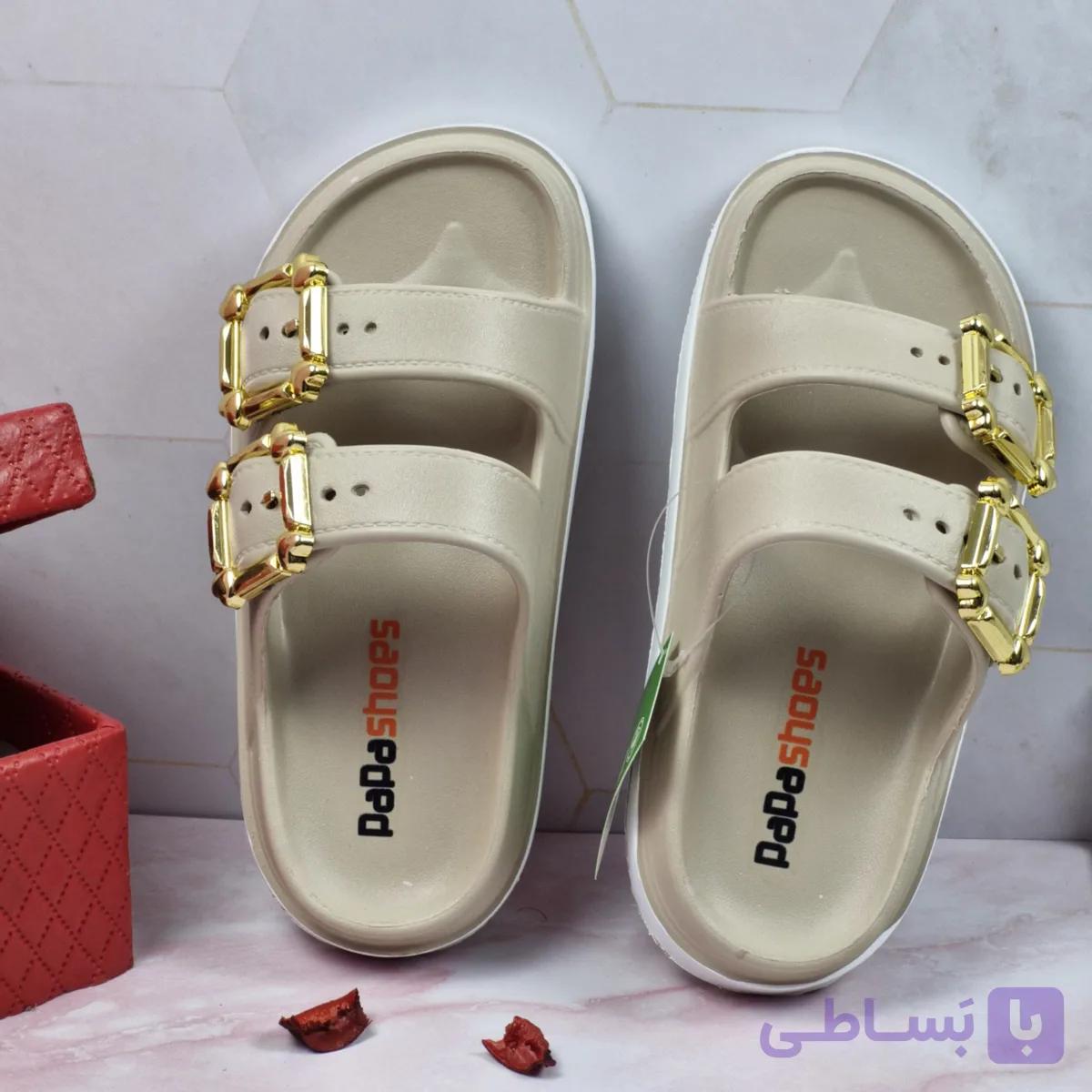 صندل زنانه مدل یکتا کرم — تصویر 1