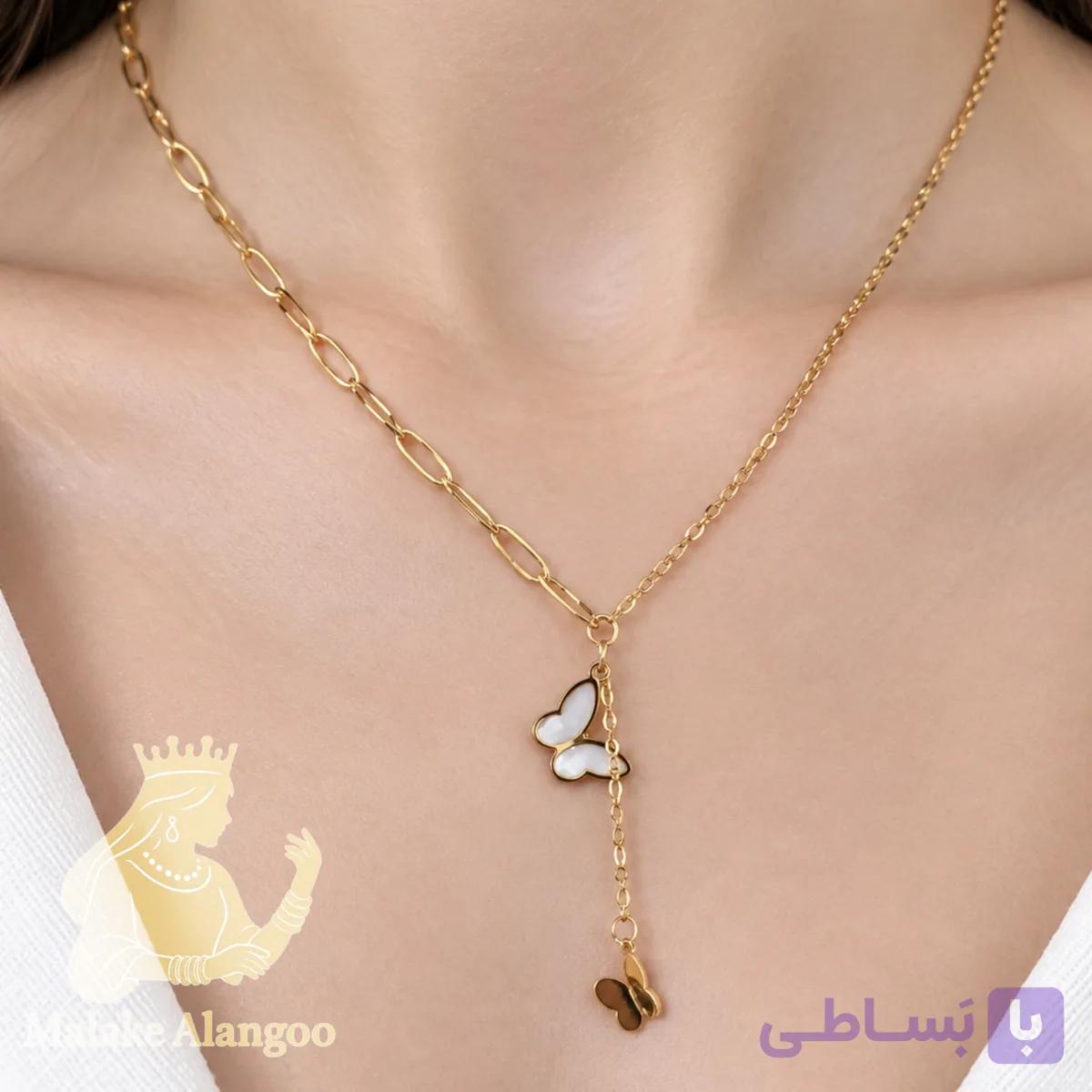 گردنبند پروانه اویز کد4041