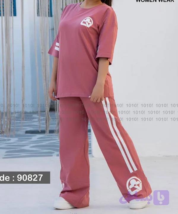 ست تیشرت و شلوار زنانه برند 1010 کد 90827