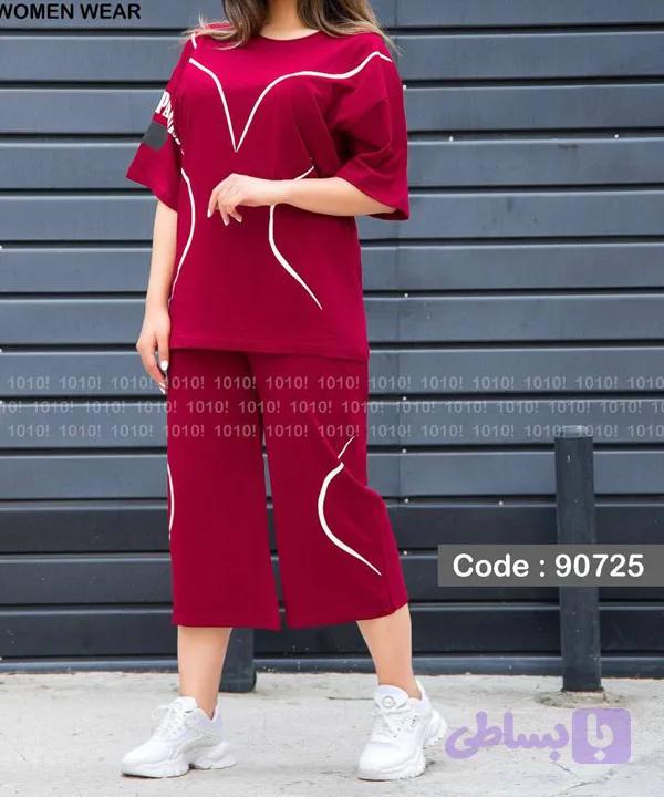 ست تیشرت و شلوارک زنانه برند 1010 کد 90724