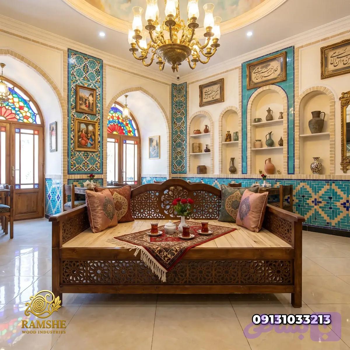 تخت سنتی ۲ در ۱۲۰ — تصویر 1