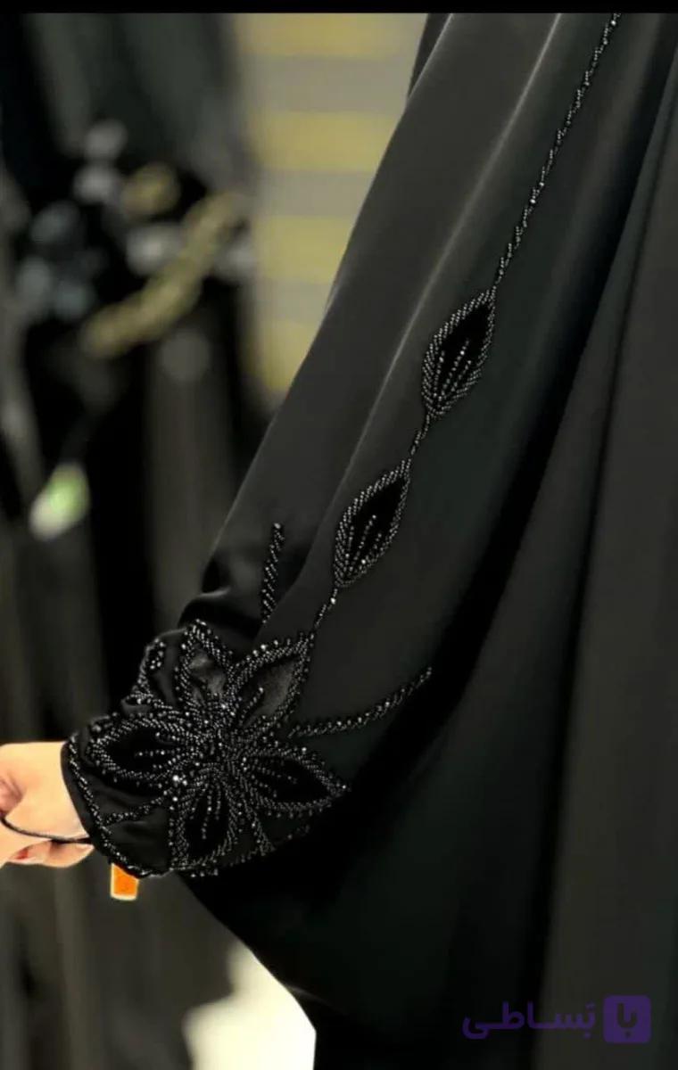 چادر مشکی عربی جواهر دوزی مدل رونیکا