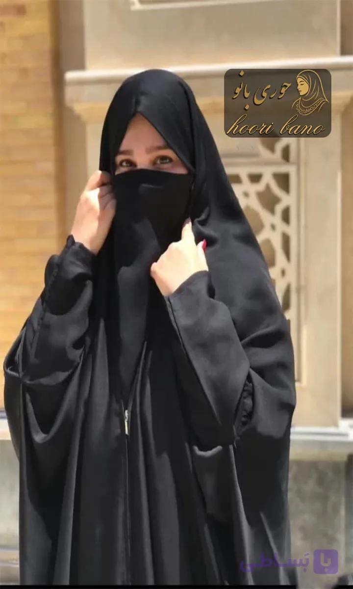 چادر مشکی عربی پوشیه دار لبنانی — تصویر 1