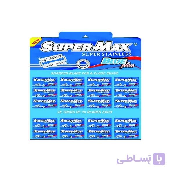 تیغ یدک سوپر مکس مدل Blue plus مجموعه 200 عددی