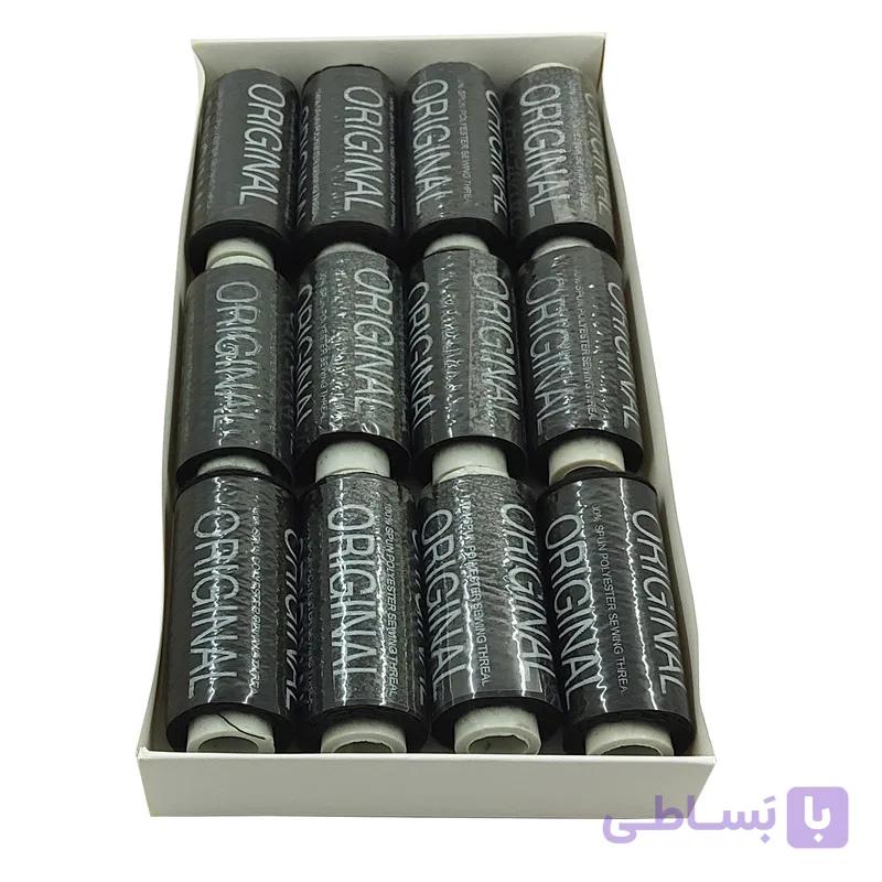 نخ خیاطی مدل BLK کد SHR-60 بسته 12 عددی