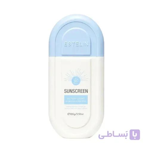 ضد افتاب بی رنگ استیلن آبی SPF 90 مدل الترا لایت آبرسان حجم 100 میلی لیتر