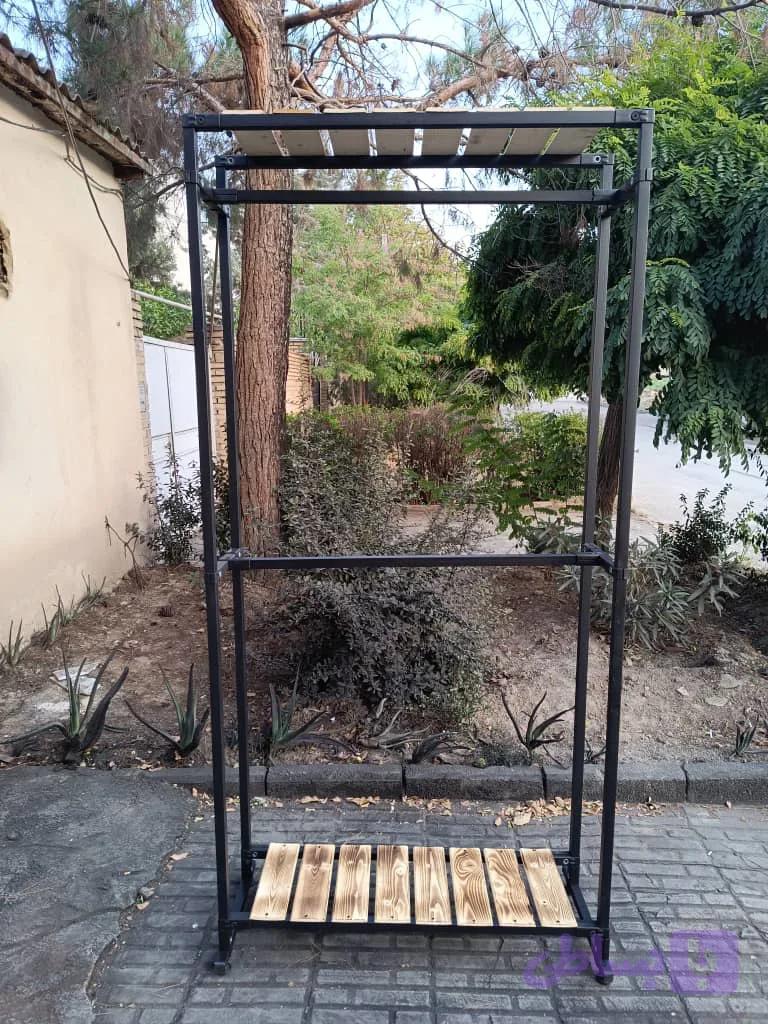 رگال لباس دو طبقه کف چوب بالاچوب عرض۱متر کد ۱۲۴