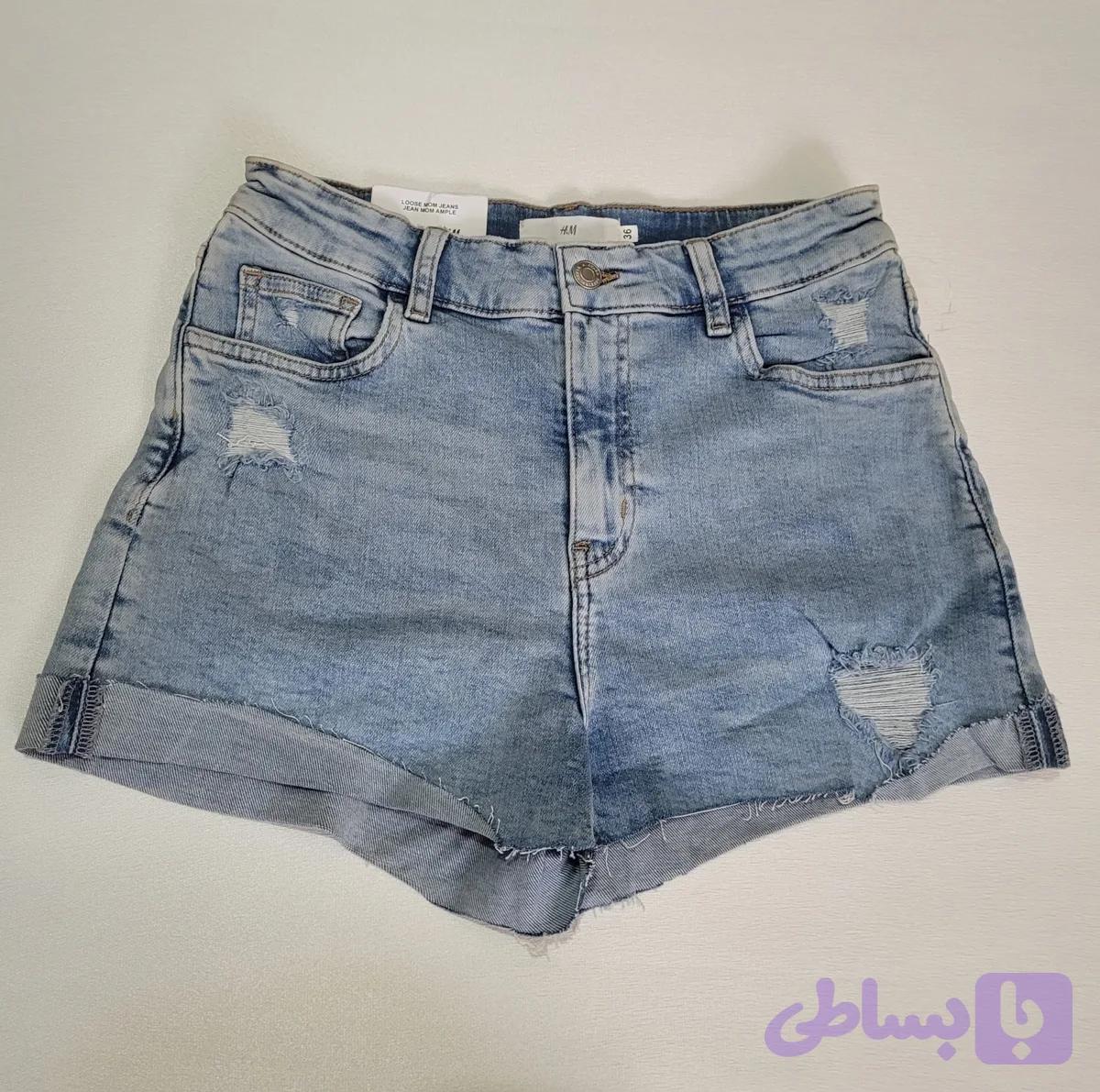 شلوارک جین زنانه ۳۴ ۳۶ small