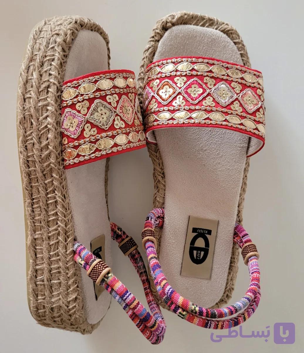 صندل سنتی زیره کنفی لژدار