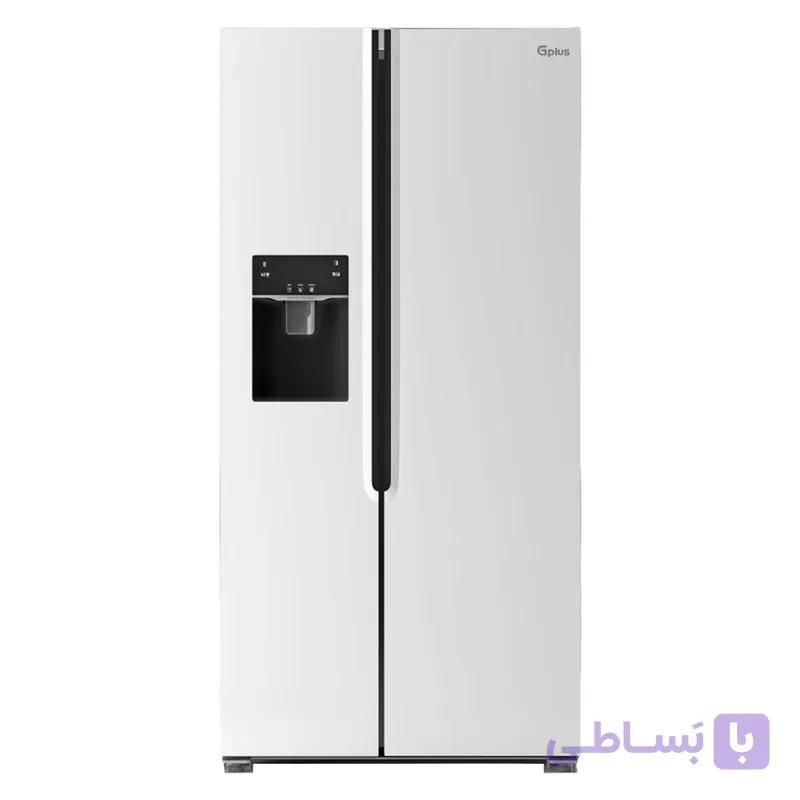 یخچال فریزر ساید بای ساید 32 فوت جی پلاس مدل GSS-P7636W/S، دارای آبسردکن و یخساز اتوماتیک، با ارتفاع 177، پهنای 90.5 و عمق 67 سانتی متر، میزان مصرف انرژی A+، دارای 4 طبقه در یخچال و 4 طبقه در فریزر، دارای سیستم نوفراست