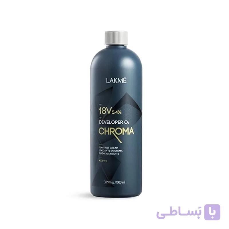 کرم اکسیدان بدون آمونیاک لاکمه کروما 8/4 درصد حجم 1000 میلی لیتر | Lakme Chroma