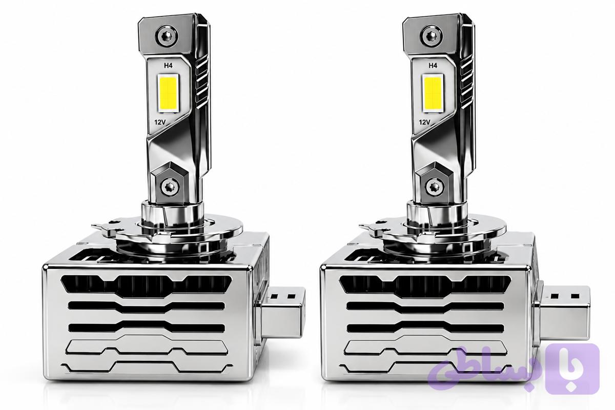هدلایت فابریکی خودرو 55W پایه D1S برند LENZO