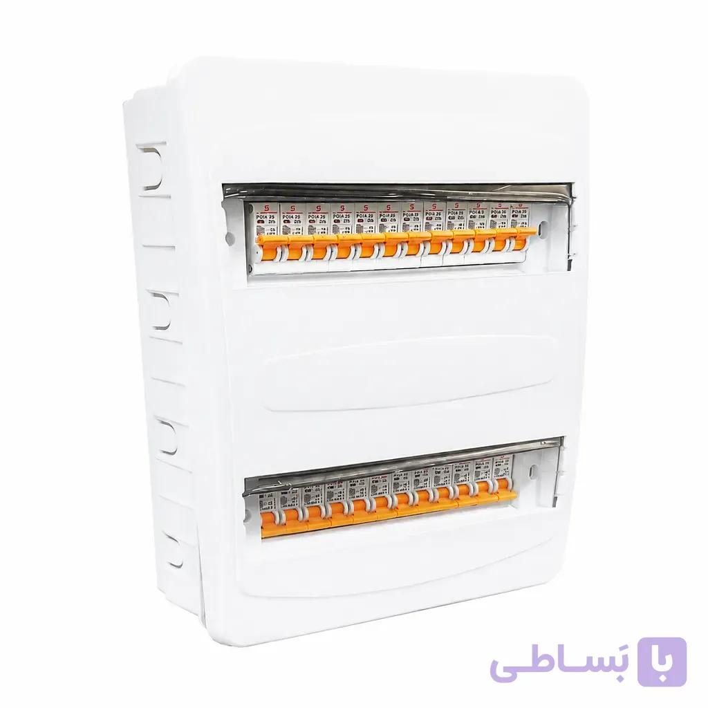 جعبه فیوز توکار 24 تایی درب ریلی با ریل قابل تنظیم پارس استار