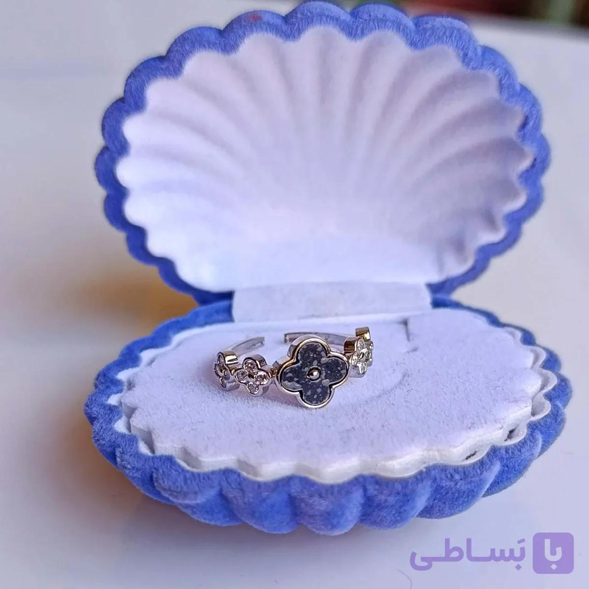 انگشتر جواهری مینیمال فری سایز مدل ونکلیف کد۴۲۵ — تصویر 1