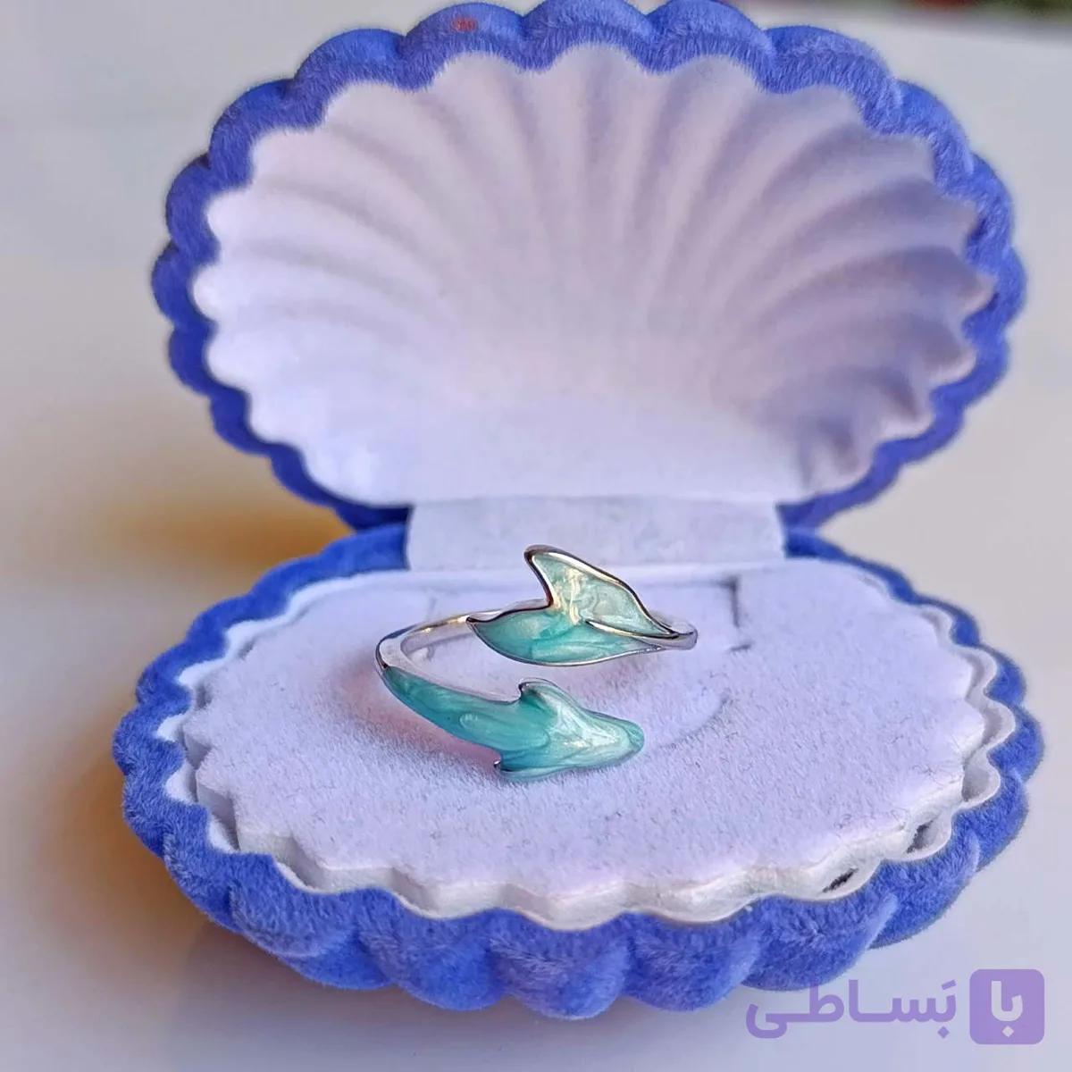 انگشتر میناکاری مینیمال فری سایز مدل وال کد448 — تصویر 1