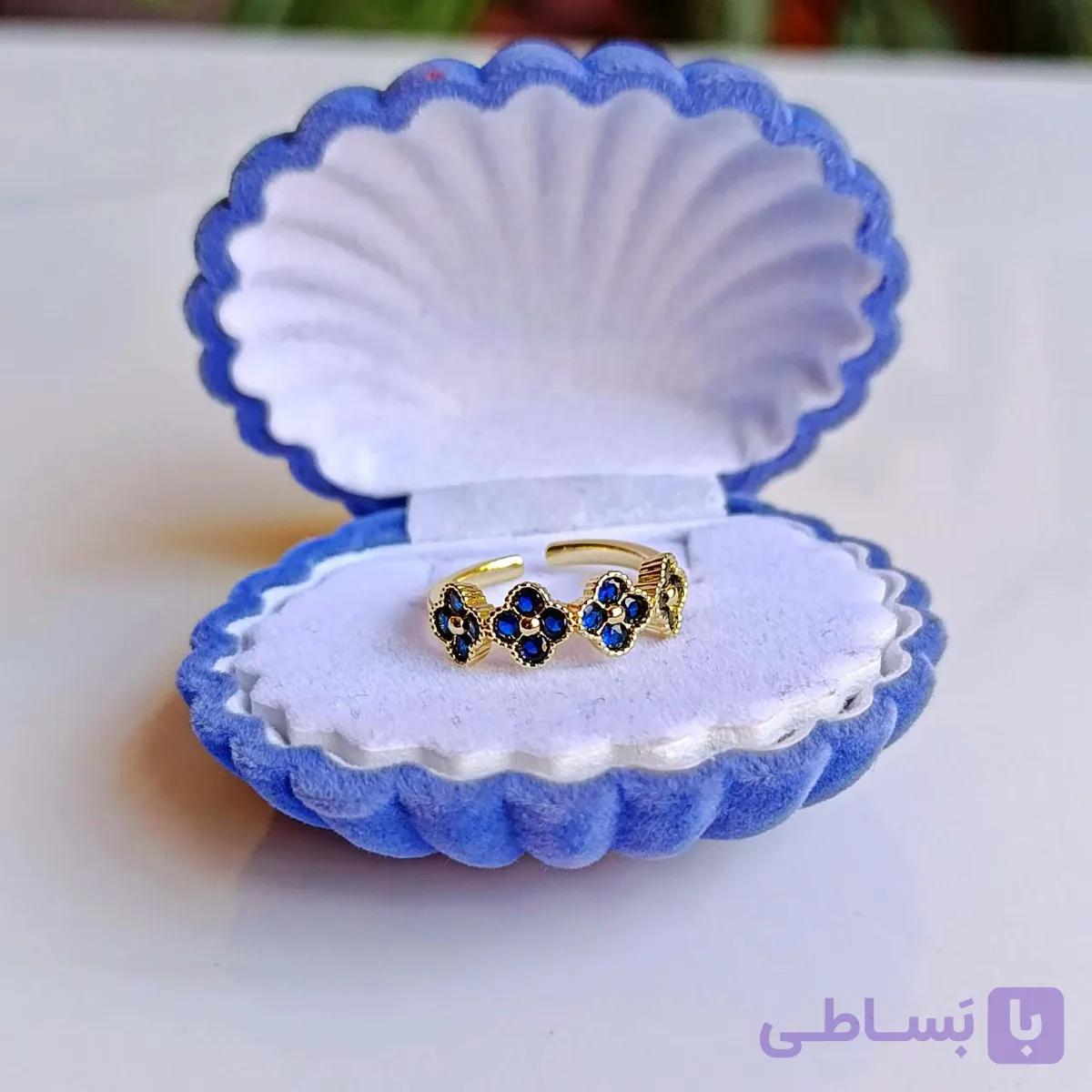 انگشتر جواهری مینیمال فری سایز مدل ونکلیف کد445 — تصویر 1