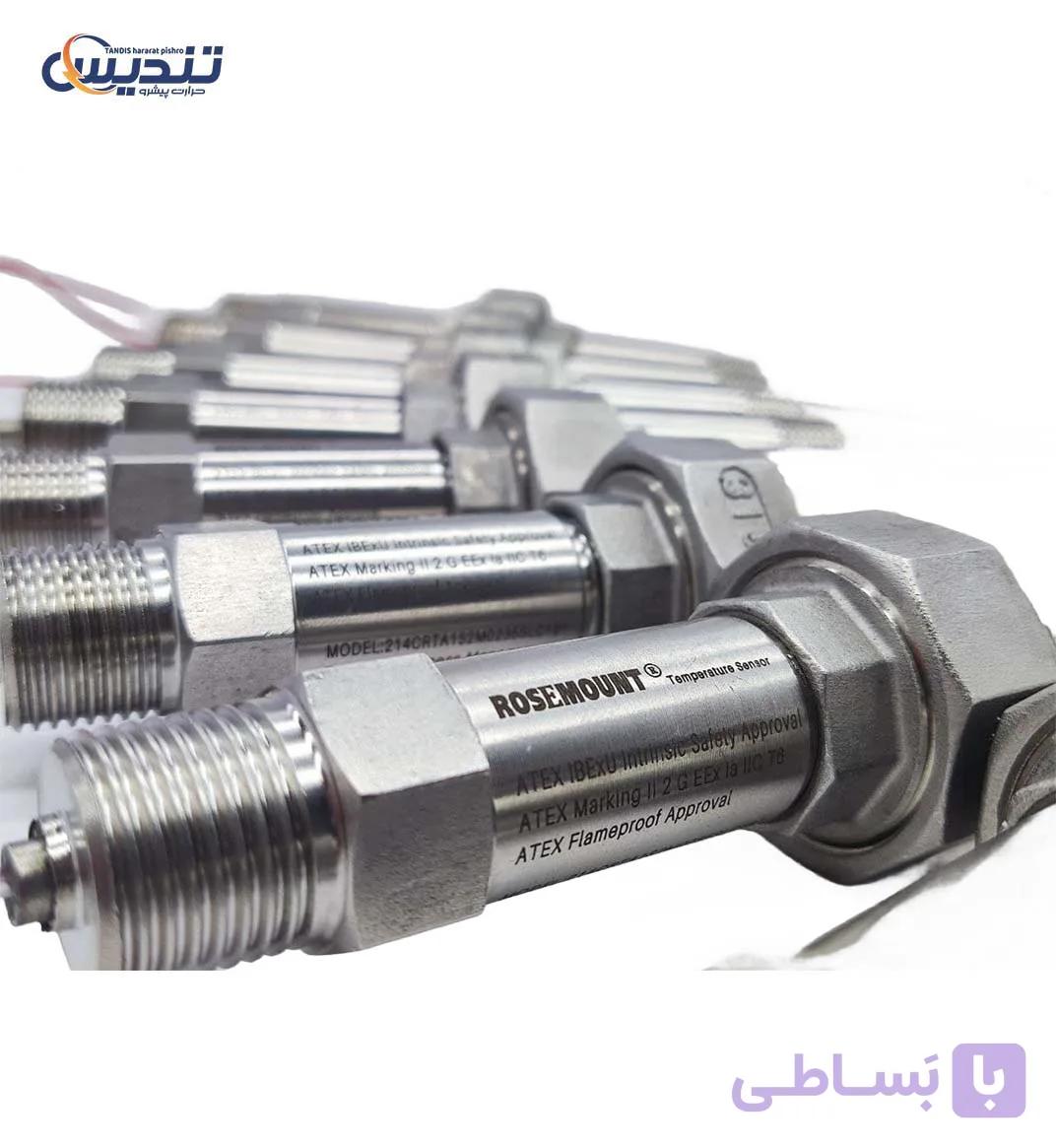 سنسور دمای RTD PT100 صنعتی روزمونت (Rosemount) با اتصال نیپل-یونیون — تصویر 1