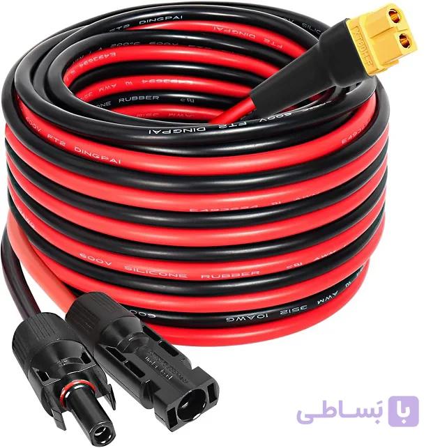کابل رابط پنل خورشیدی MC4 به XT60 با سیم 6 میلی‌متر مربع | مناسب پاور استیشن — تصویر 1