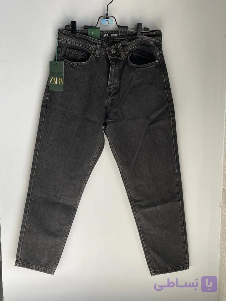 شلوار لی مام فیت مردانه ZARA ترکیه اورجینال — تصویر 1