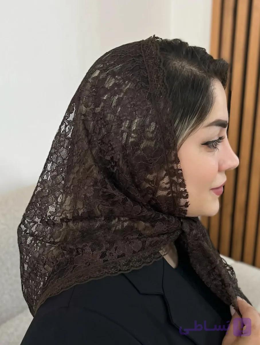 روسری گیپورمخمل 3 گوش وارداتی قواره ۹۰