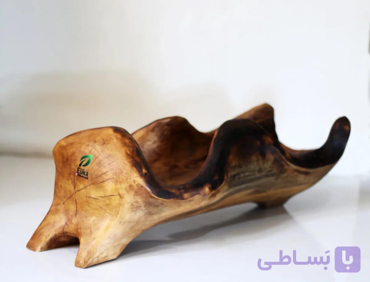 ظرف میوه‌خوری دکوراتیو الیکا | ساخته شده از چوب پرتغال با طرح ارگانیک