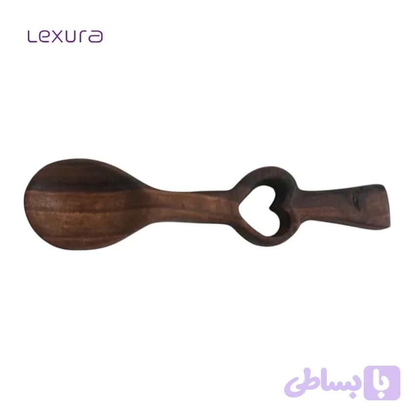 قاشق چوبی اسکالپ طرح قلبی — تصویر 1