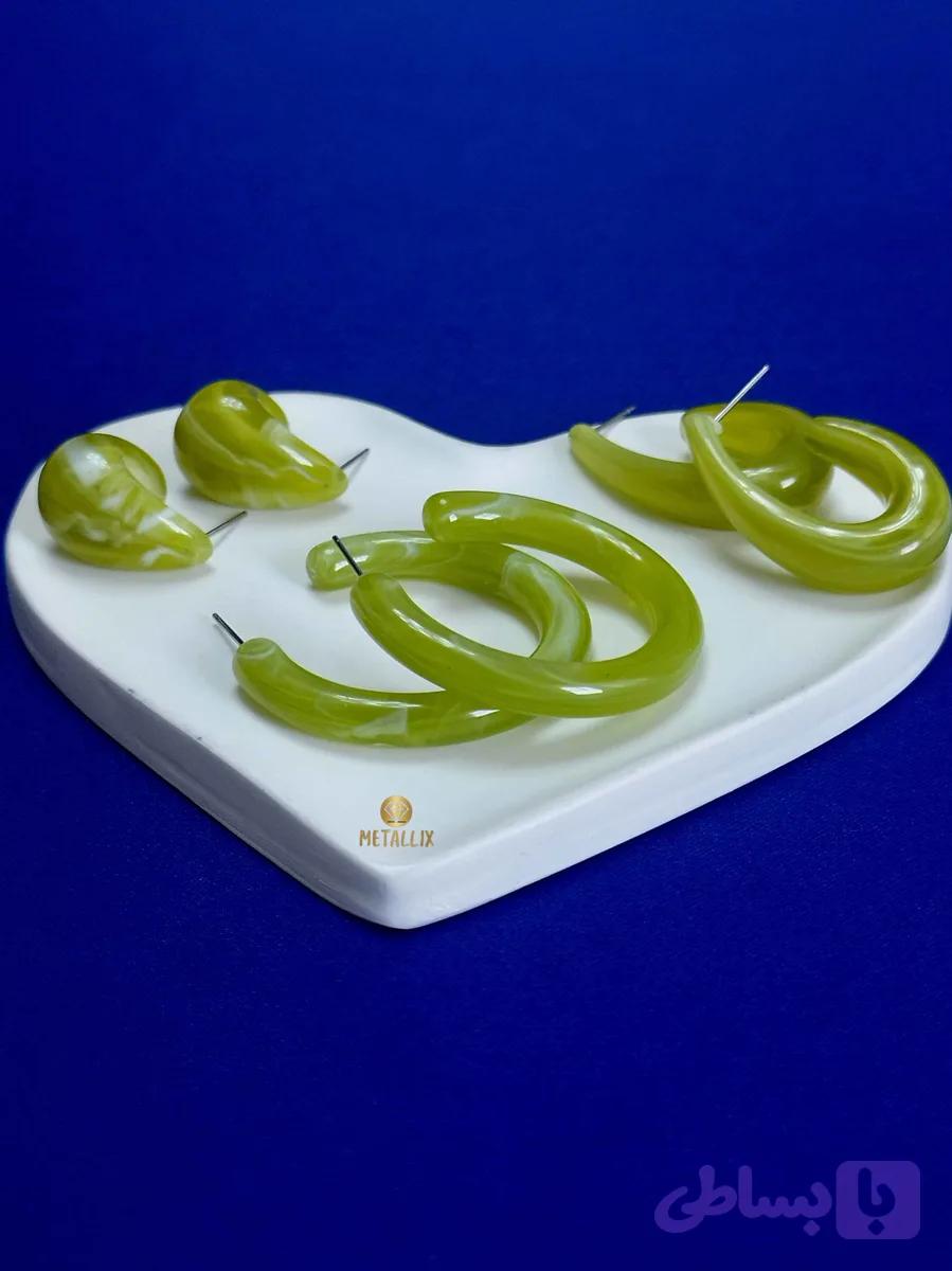 گوشواره های پکی رنگی