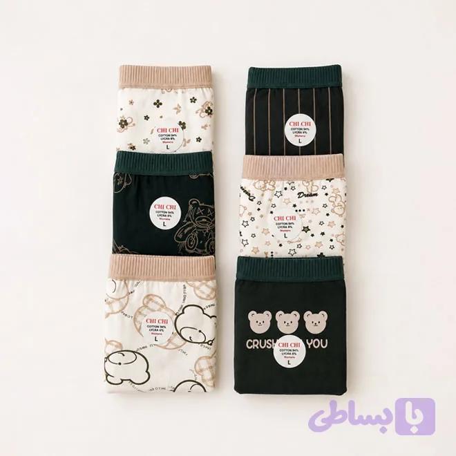 شورت چی چی Chi Chi طرح سبز و کرم — تصویر 1