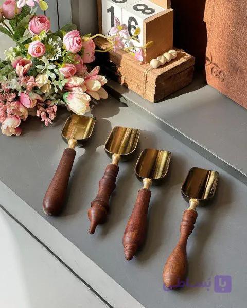 قاشق آجیل دسته چوبی