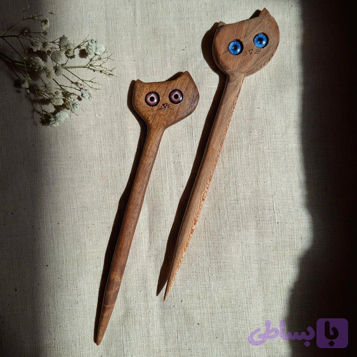 کانزاشی چوبی گربه (کد UU814)