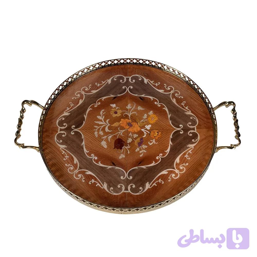 سینی چوبی معرق گرد کد CH03