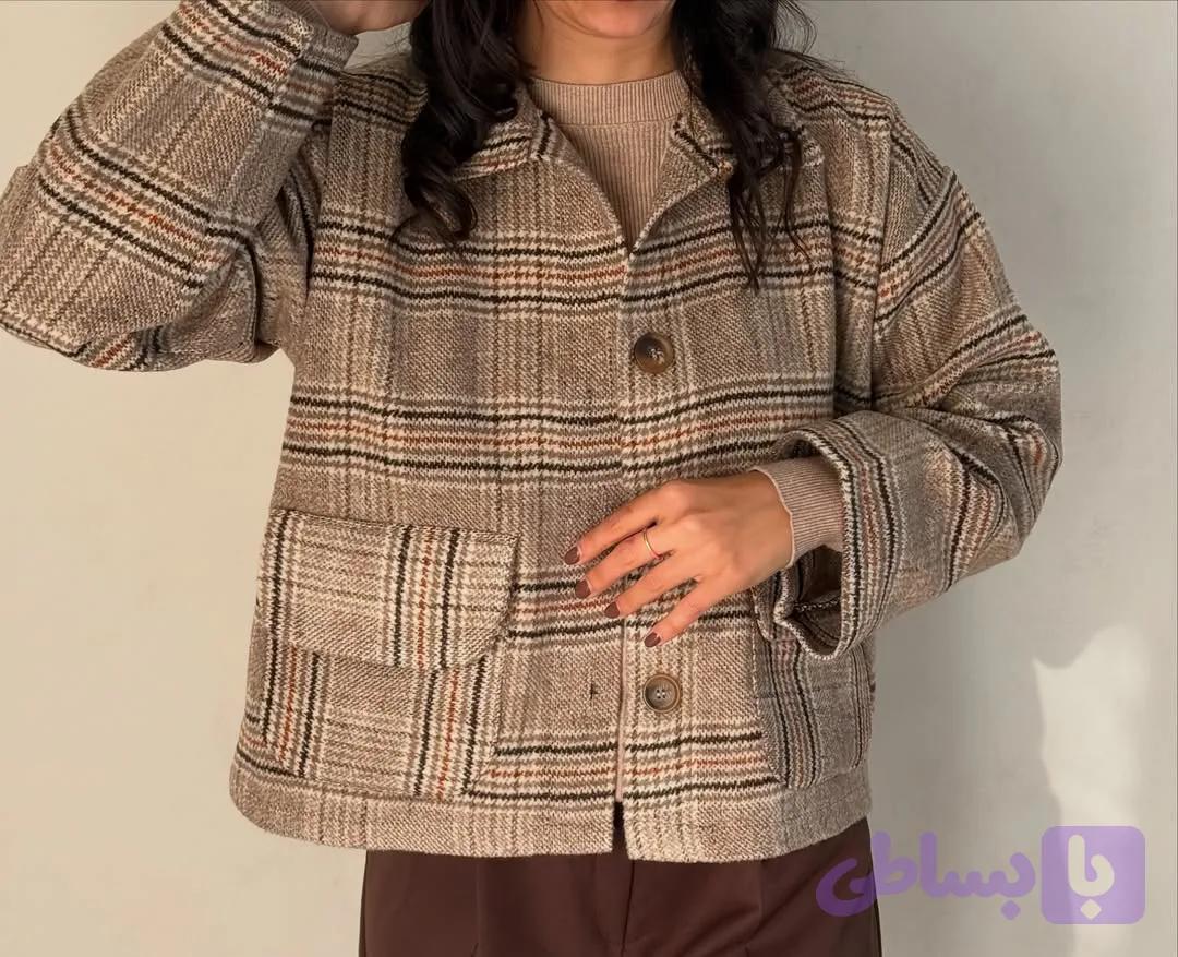 پالتو کراپ چهارخونه