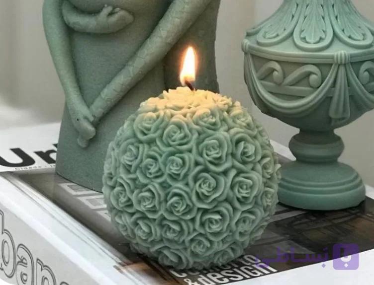 شمع کروی گلدار
