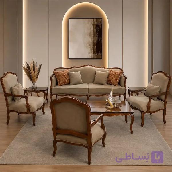 مبل کلاسیک فرانسوی نهال ۷ نفره