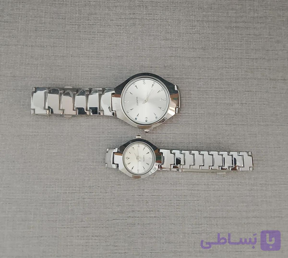 ست ساعت کوارتز جنس استیل/فقط 1عدد موجود/فروش فوری