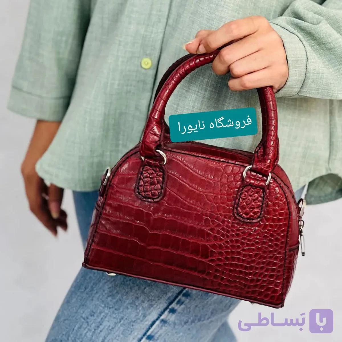 کیف چرم مجلسی زنانه جنس چرم بزی دست دوز