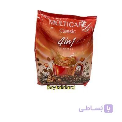 کافی میکس 20 گرمی 4 در 1 کلاسیک نارنجی با کارامل مولتی کافه 24 عددی