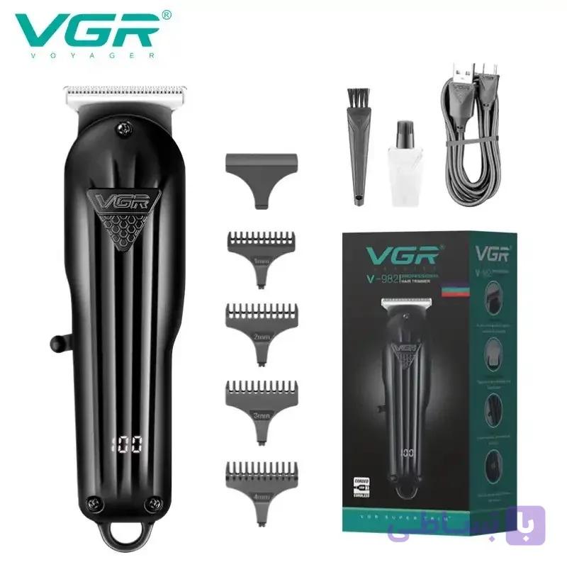 ماشین اصلاح سر و صورت VGR982اصلی با 12ماه گارانتی خط زن صفرزن