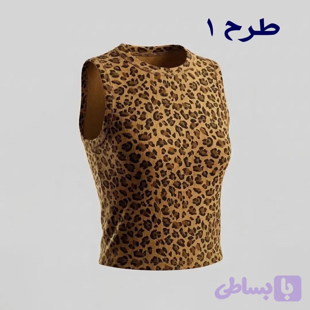 کراپ تاپ بیسیک پلنگی — تصویر 1