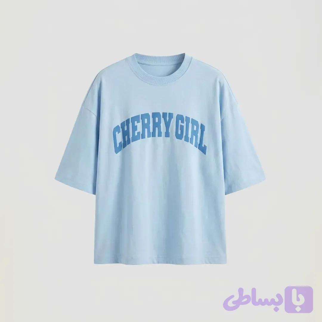تیشرت باکسی CHERRY GIRL (فری تا 46) — تصویر 1