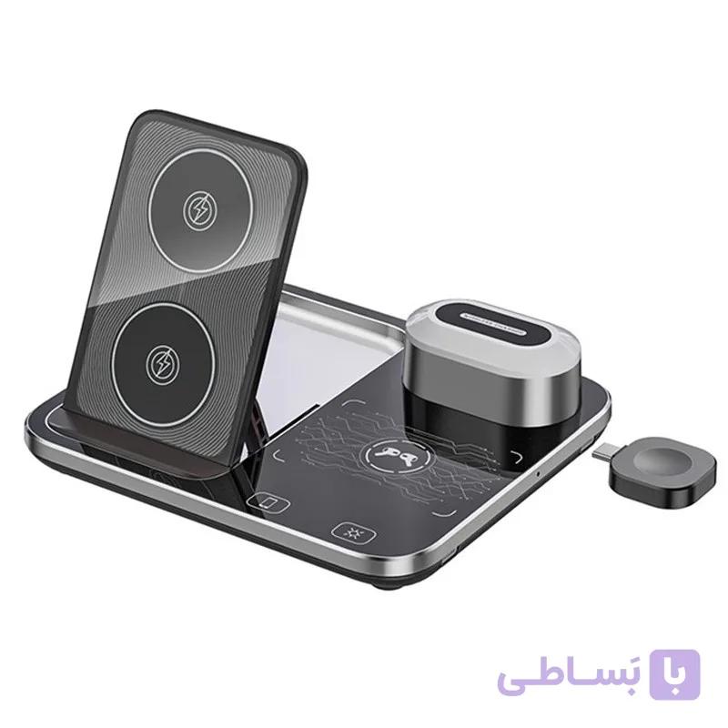 شارژر رومیزی گرین لاین مدل Wireless Charging Station2 4 in 1 — تصویر 1